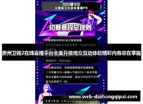 贵州卫视2在线直播平台全面升级观众互动体验精彩内容尽在掌握